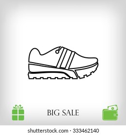 Running shoe icon vector