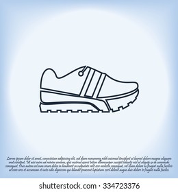 Running shoe icon vector