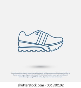 Running shoe icon vector