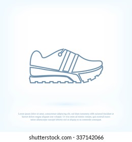 Running shoe icon vector