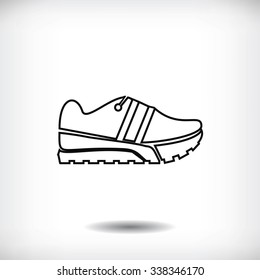 Running shoe icon vector