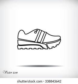 Running shoe icon vector