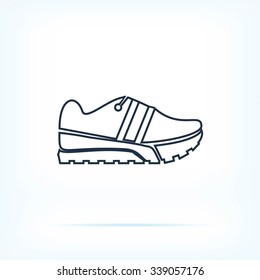 Running shoe icon vector
