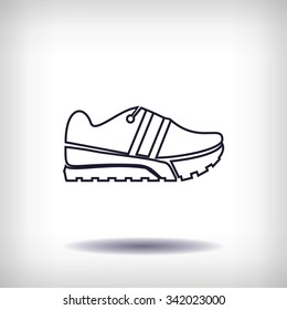 Running shoe icon vector