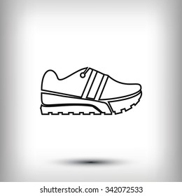 Running shoe icon vector