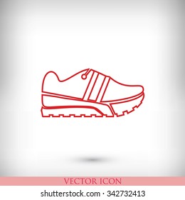 Running shoe icon vector