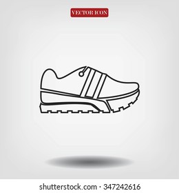 Running shoe icon vector