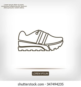 Running shoe icon vector