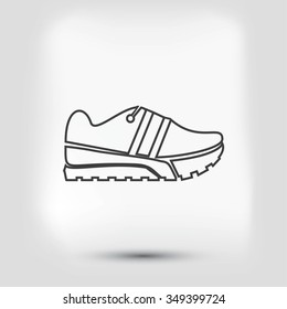 Running shoe icon vector