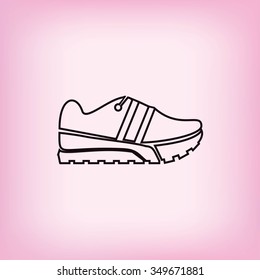 Running shoe icon vector