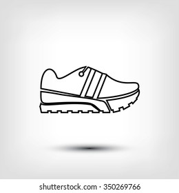 Running shoe icon vector