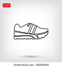 Running shoe icon vector