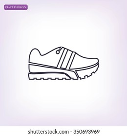 Running shoe icon vector