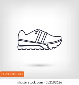 Running shoe icon vector