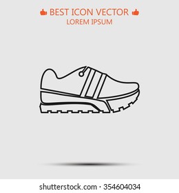 Running shoe icon vector