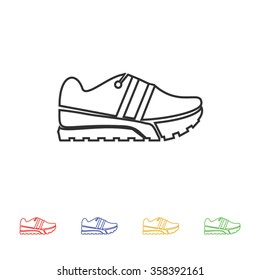 Running shoe icon vector
