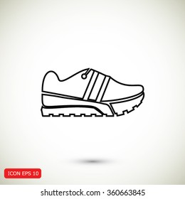 Running shoe icon vector