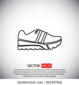 Running shoe icon vector
