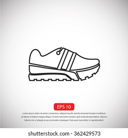 Running shoe icon vector