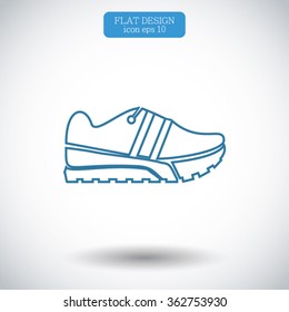 Running shoe icon vector