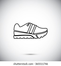 Running shoe icon vector