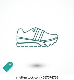 Running shoe icon vector