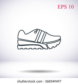 Running shoe icon vector