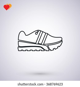 Running shoe icon vector