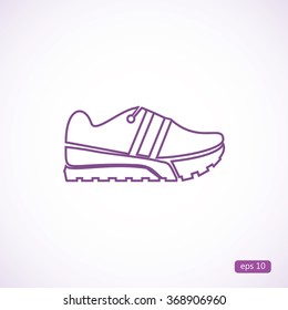 Running shoe icon vector