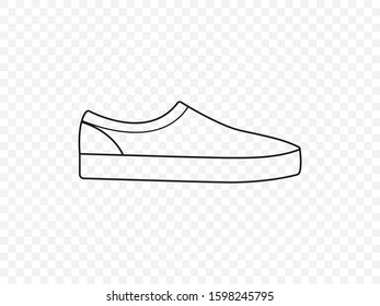 Running shoe icon. Vector illustration, flat design.
