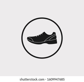 Running shoe icon. Vector illustration, flat design.