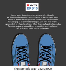 Running Shoe Icon. Vector illustration