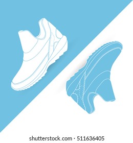Running Shoe Icon. Vector illustration