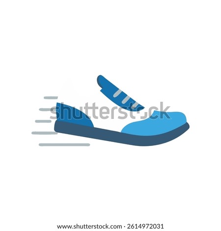 Running shoe icon, vector illustration, fitness, health, and sport