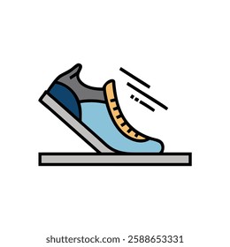 Running shoe line icon. linear style sign for mobile concept and web design. Sport shoe outline vector icon. Symbol, logo illustration.