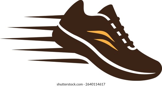 Running Shoe in Motion Vector