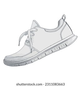 Running shoe on white background vector icon isolated