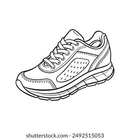 Running shoe on a white background.