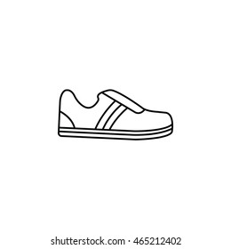 Running Shoe Outline Icon Stock Vector (Royalty Free) 465212402 ...