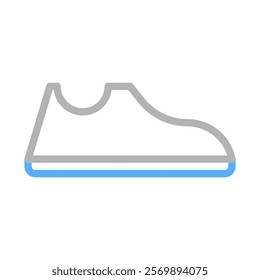 Running shoe outline icon. Concept of fitness, sport, and healthy lifestyle.