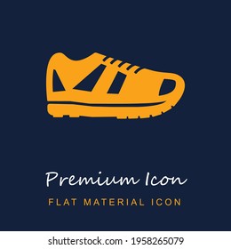 Running Shoe premium material ui ux isolated vector icon in navy blue and orange colors