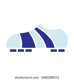 Laufschuhset-Symbol. Orange Sneaker, gelbe Akzente, rote Sohle, Sportschuhe, Sportschuhe, Bewegung, Fitness, Wettkampf, Geschwindigkeit, Bewegung.