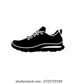 Zapatillas de running Silhouette Icon Vector Calzado deportivo Gráfico