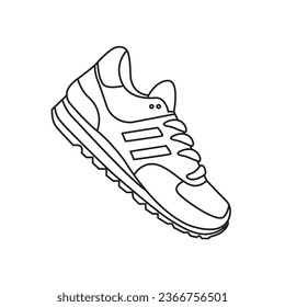 Running shoe sneaker symbol vector