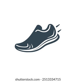 running shoe sport logo vector illustration template design