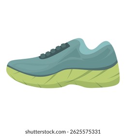 Running shoe standing side view, promoting a healthy lifestyle through sports and fitness