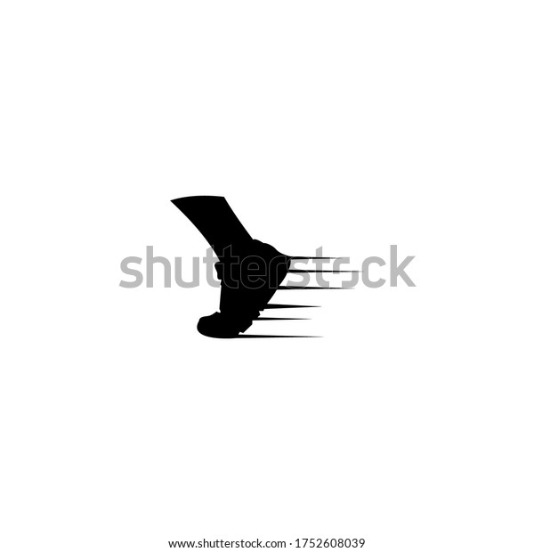 Running Shoe Symbol Marathon Poster Logo Stock Vector (Royalty Free ...