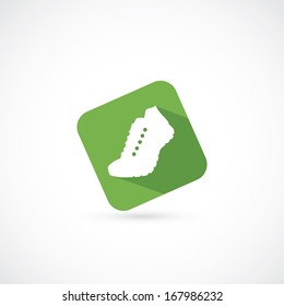 Running shoe symbol - vector illustration
