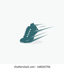 Running Shoe Symbol - Vector Illustration