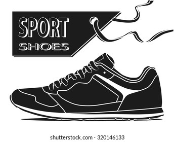 Running shoe symbol - vector illustration